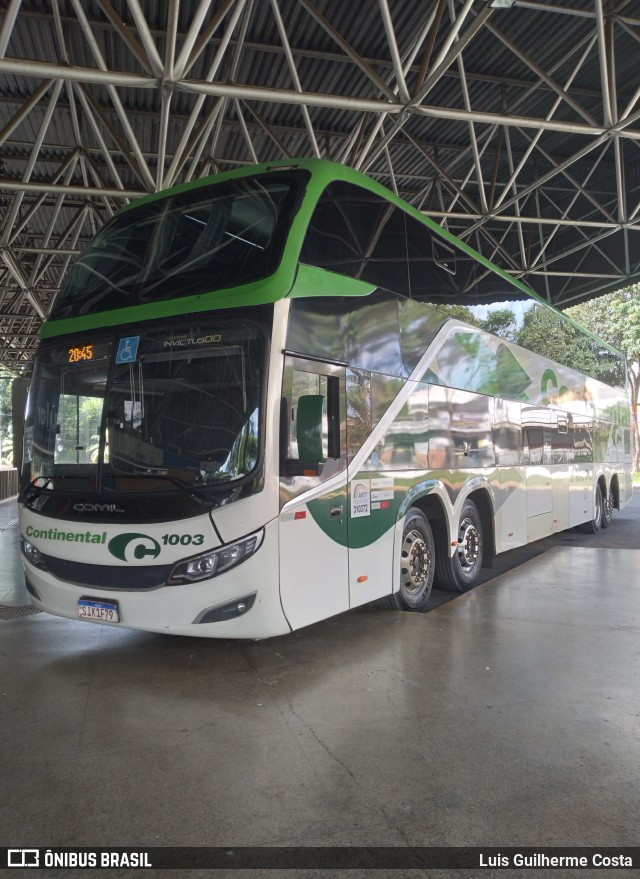 Viação Continental de Transportes 1003 na cidade de Patos de Minas, Minas Gerais, Brasil, por Luis Guilherme Costa. Número da foto: #12888995.