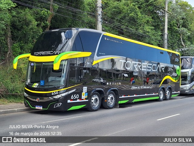 Torrescar Transportes e Turismo 650 na cidade de Porto Alegre, Rio Grande do Sul, Brasil, por JULIO SILVA. Número da foto: #12889637.