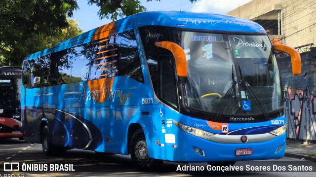 Empresa de Ônibus Pássaro Marron 5871 na cidade de São Paulo, São Paulo, Brasil, por Adriano Gonçalves Soares Dos Santos. Número da foto: #12888433.