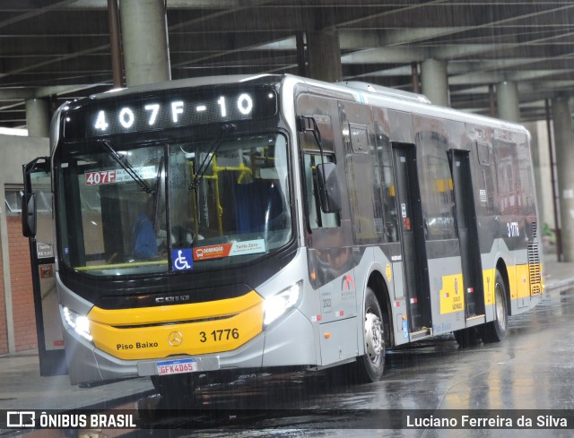 Viação Metrópole Paulista - Zona Leste 3 1776 na cidade de São Paulo, São Paulo, Brasil, por Luciano Ferreira da Silva. Número da foto: #12893213.