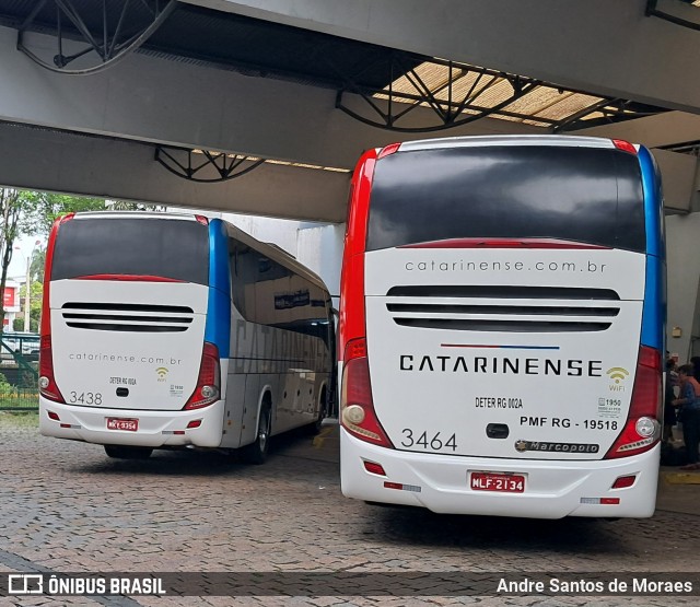 Auto Viação Catarinense 3464 na cidade de Joinville, Santa Catarina, Brasil, por Andre Santos de Moraes. Número da foto: #12891566.