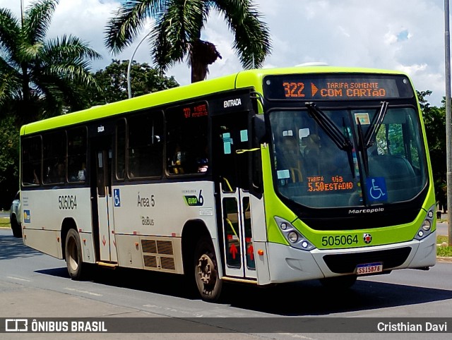 BsBus Mobilidade 505064 na cidade de Brasília, Distrito Federal, Brasil, por Cristhian Davi. Número da foto: #12891494.