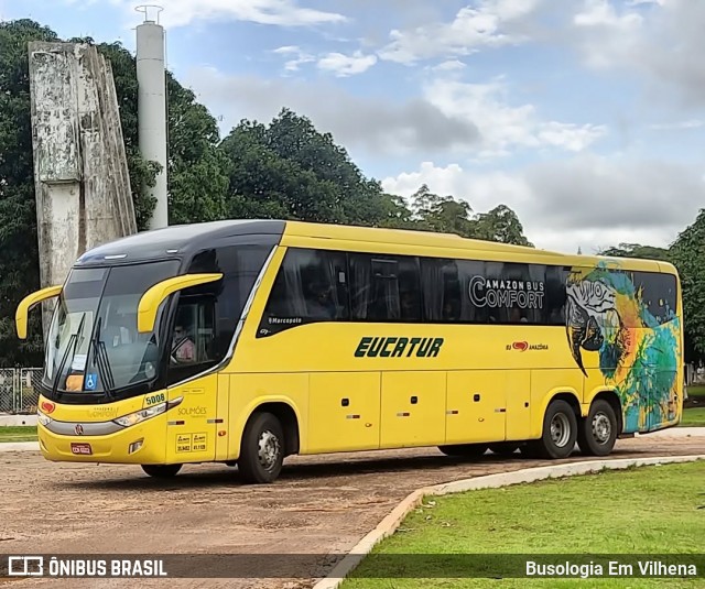 Eucatur - Empresa União Cascavel de Transportes e Turismo 5008 na cidade de Vilhena, Rondônia, Brasil, por Busologia Em Vilhena. Número da foto: #12891514.
