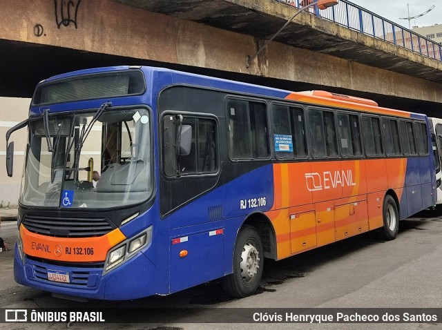 Evanil Transportes e Turismo RJ 132.106 na cidade de Nova Iguaçu, Rio de Janeiro, Brasil, por Clóvis Henryque Pacheco dos Santos. Número da foto: #12891135.