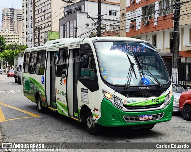 Viação Piracicabana Santos 5402 na cidade de Santos, São Paulo, Brasil, por Carlos Eduardo. Número da foto: #12892091.