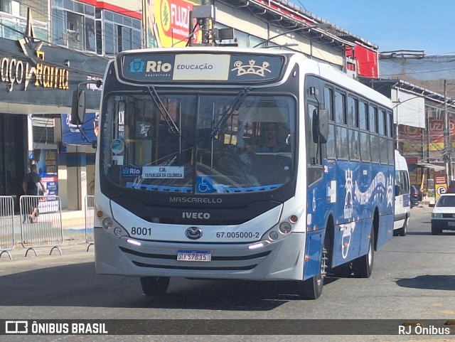 Sibelly Transportes 8001 na cidade de Rio de Janeiro, Rio de Janeiro, Brasil, por RJ Ônibus. Número da foto: #12891961.