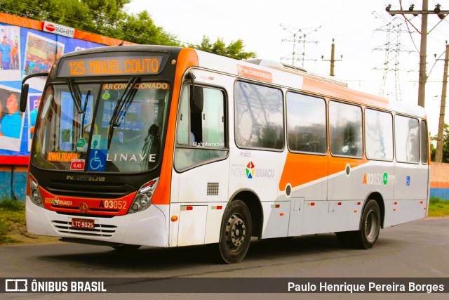 Linave Transportes A03052 na cidade de Nova Iguaçu, Rio de Janeiro, Brasil, por Paulo Henrique Pereira Borges. Número da foto: #12893150.