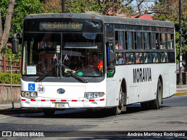 AMSA - Autotransportes Moravia 08 na cidade de San José, San José, Costa Rica, por Andrés Martínez Rodríguez. Número da foto: #12891007.