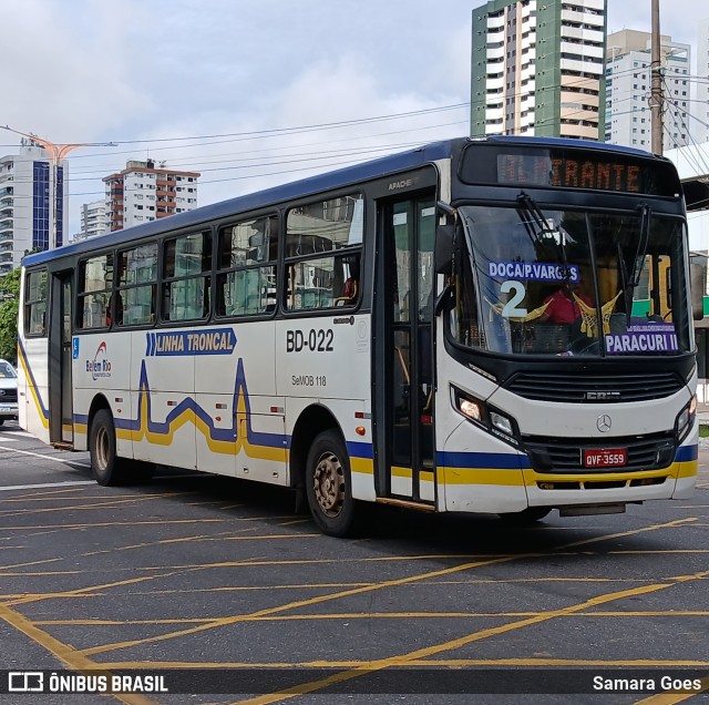 Belém Rio Transportes BD-022 na cidade de Belém, Pará, Brasil, por Samara Goes. Número da foto: #12894480.