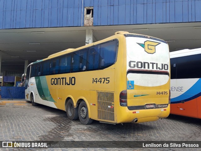 Empresa Gontijo de Transportes 14475 na cidade de Caruaru, Pernambuco, Brasil, por Lenilson da Silva Pessoa. Número da foto: #12895338.