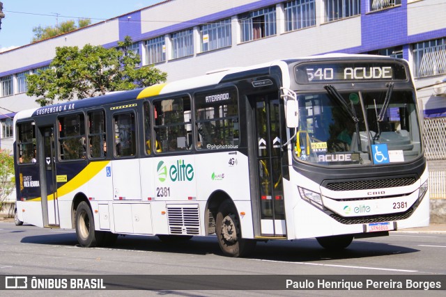 Viação Elite 2381 na cidade de Volta Redonda, Rio de Janeiro, Brasil, por Paulo Henrique Pereira Borges. Número da foto: #12894425.