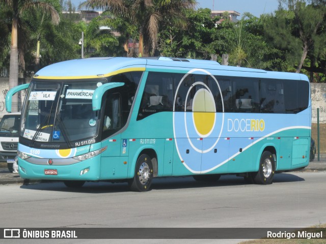 Doce Rio Fretamento e Turismo 5100 na cidade de Rio de Janeiro, Rio de Janeiro, Brasil, por Rodrigo Miguel. Número da foto: #12894326.