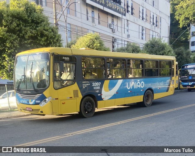 Viação União 3397 na cidade de Viçosa, Minas Gerais, Brasil, por Marcos Tulio. Número da foto: #12895845.