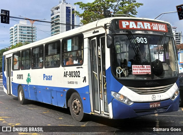 Viação Forte AF-90302 na cidade de Belém, Pará, Brasil, por Samara Goes. Número da foto: #12894449.