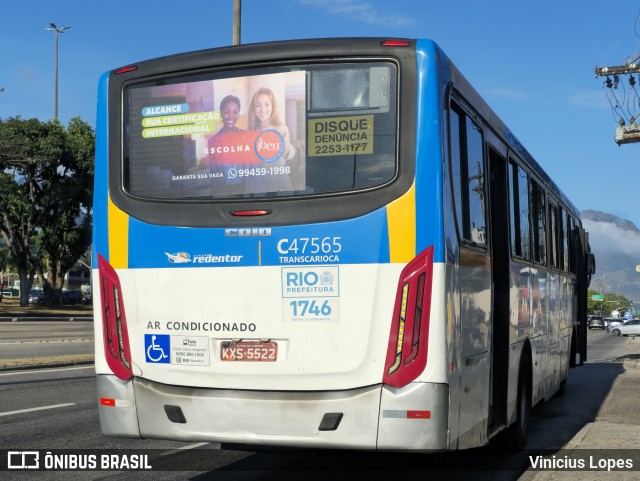 Viação Redentor C47565 na cidade de Rio de Janeiro, Rio de Janeiro, Brasil, por Vinicius Lopes. Número da foto: #12893485.