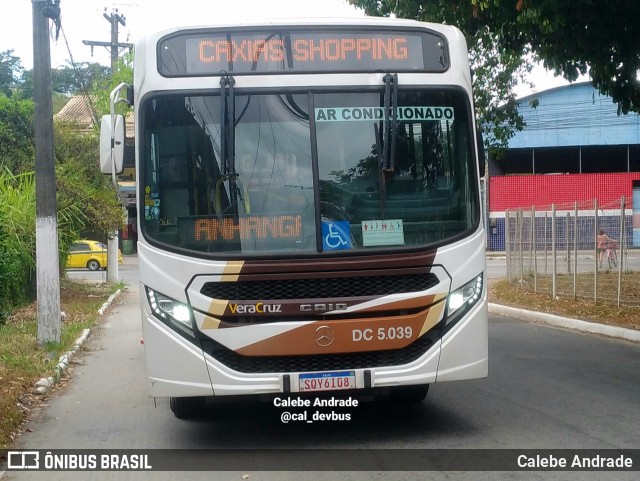 Auto Ônibus Vera Cruz DC 5.039 na cidade de Duque de Caxias, Rio de Janeiro, Brasil, por Calebe Andrade. Número da foto: #12894735.