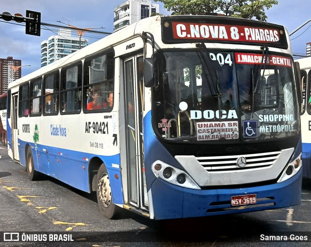 Viação Forte AF-90421 na cidade de Belém, Pará, Brasil, por Samara Goes. Número da foto: #12894445.