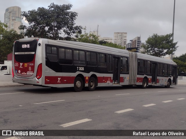 Viação Metrópole Paulista - Zona Sul 7 3826 na cidade de São Paulo, São Paulo, Brasil, por Rafael Lopes de Oliveira. Número da foto: #12895942.