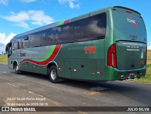 Transportes Tomaz 110 na cidade de Porto Alegre, Rio Grande do Sul, Brasil, por JULIO SILVA. Número da foto: #12894284.