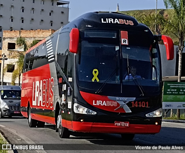 Lirabus 14101 na cidade de Aparecida, São Paulo, Brasil, por Vicente de Paulo Alves. Número da foto: #12893439.