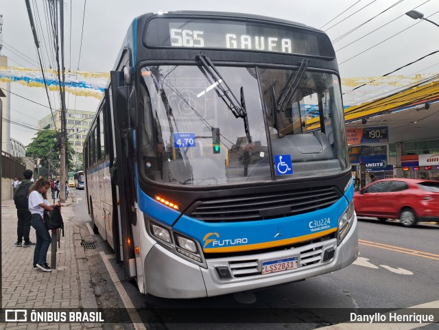 Transportes Futuro C30224 na cidade de Rio de Janeiro, Rio de Janeiro, Brasil, por Danyllo Henrique. Número da foto: #12893710.