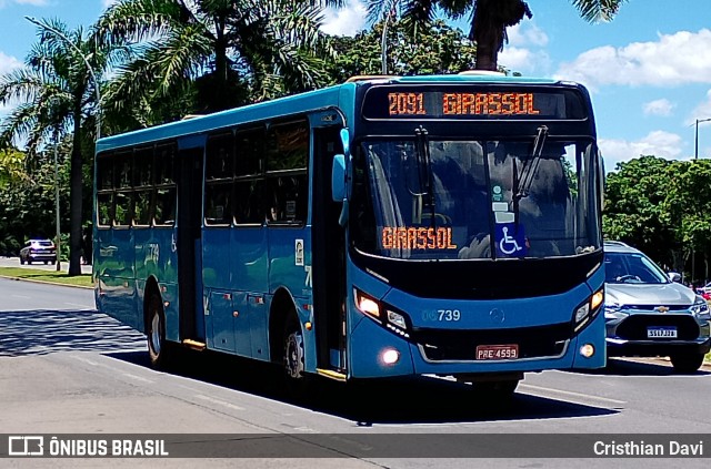 Taguatur - Taguatinga Transporte e Turismo 06739 na cidade de Brasília, Distrito Federal, Brasil, por Cristhian Davi. Número da foto: #12853681.