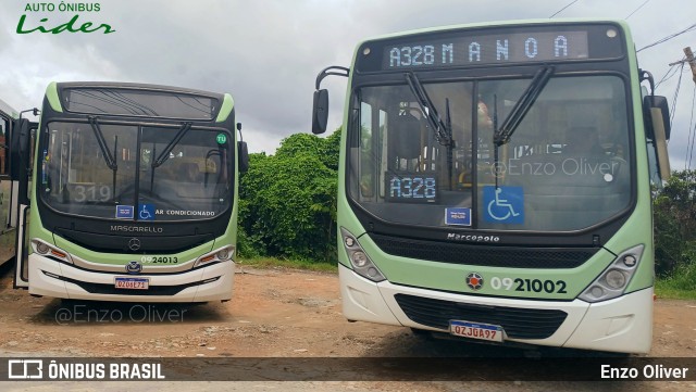 Auto Ônibus Líder 0921002 na cidade de Manaus, Amazonas, Brasil, por Enzo Oliver. Número da foto: #12853693.