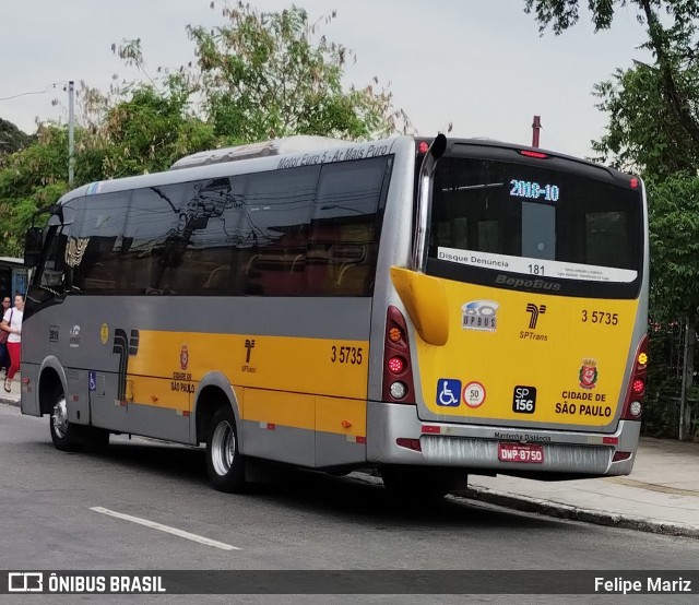 Upbus Qualidade em Transportes 3 5735 na cidade de São Paulo, São Paulo, Brasil, por Felipe Mariz. Número da foto: #12851324.