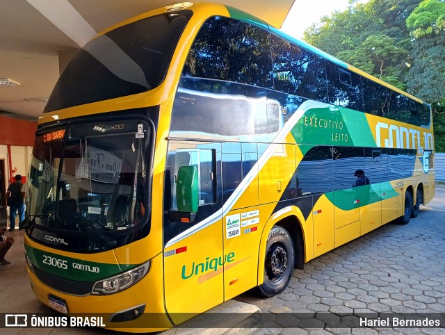 Empresa Gontijo de Transportes 23065 na cidade de São Gabriel da Palha, Espírito Santo, Brasil, por Hariel Bernades. Número da foto: #12850911.