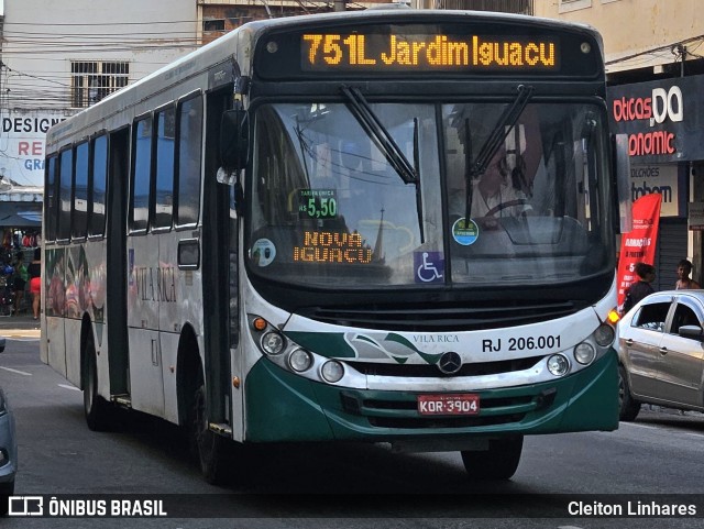 Viação Vila Rica RJ 206.001 na cidade de São João de Meriti, Rio de Janeiro, Brasil, por Cleiton Linhares. Número da foto: #12852220.