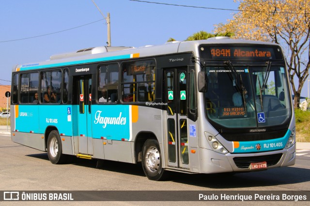 Auto Ônibus Fagundes RJ 101.405 na cidade de Niterói, Rio de Janeiro, Brasil, por Paulo Henrique Pereira Borges. Número da foto: #12852773.