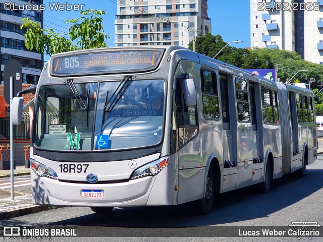 Viação Santo Ângelo 18R97 na cidade de Curitiba, Paraná, Brasil, por Lucas Weber Calizario. Número da foto: #12851485.