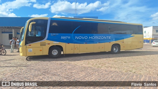 Viação Novo Horizonte 591711 na cidade de Barra da Estiva, Bahia, Brasil, por Flávio  Santos. Número da foto: #12851800.