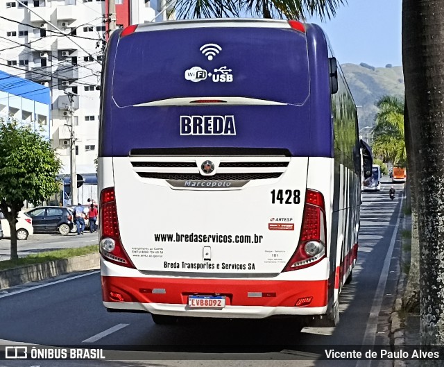 Breda Transportes e Serviços 1428 na cidade de Aparecida, São Paulo, Brasil, por Vicente de Paulo Alves. Número da foto: #12851192.