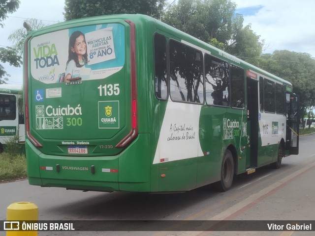 Viação Paraense Cuiabá Transportes 1135 na cidade de Cuiabá, Mato Grosso, Brasil, por Vitor Gabriel. Número da foto: #12853768.