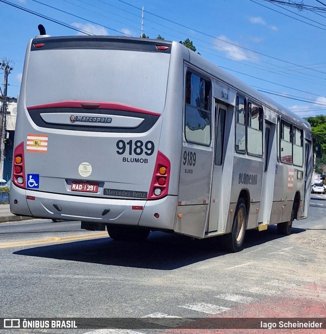 BluMob - Concessionária de Transporte Urbano de Blumenau 9189 na cidade de Blumenau, Santa Catarina, Brasil, por Iago Scheineider. Número da foto: #12853511.