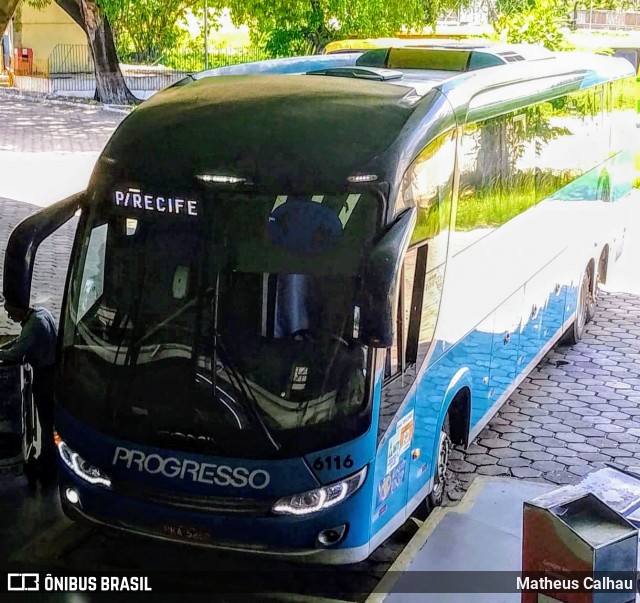 Auto Viação Progresso 6116 na cidade de João Pessoa, Paraíba, Brasil, por Matheus Calhau. Número da foto: #12852398.