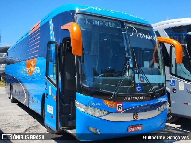 Empresa de Ônibus Pássaro Marron 5986 na cidade de Paraibuna, São Paulo, Brasil, por Guilherme Gonçalves. Número da foto: #12851023.
