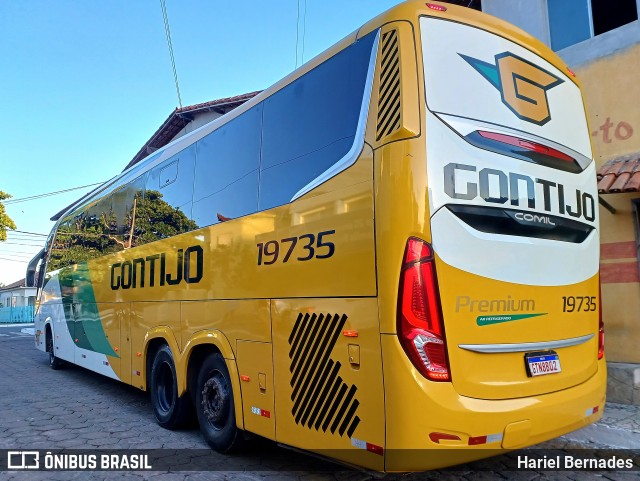 Empresa Gontijo de Transportes 19735 na cidade de Conceição da Barra, Espírito Santo, Brasil, por Hariel Bernades. Número da foto: #12850914.