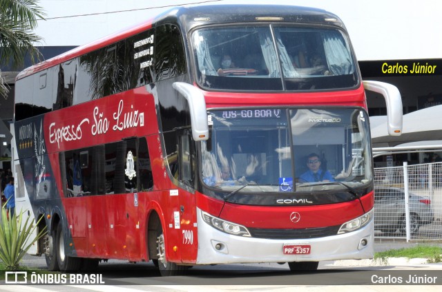 Expresso São Luiz 7990 na cidade de Goiânia, Goiás, Brasil, por Carlos Júnior. Número da foto: #12853002.