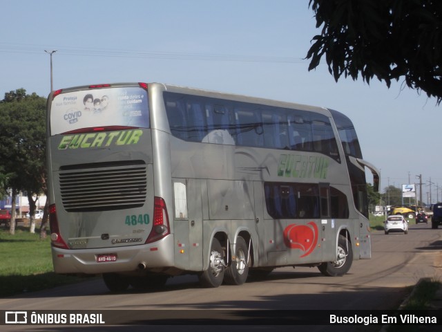 Eucatur - Empresa União Cascavel de Transportes e Turismo 4840 na cidade de Vilhena, Rondônia, Brasil, por Busologia Em Vilhena. Número da foto: #12850861.