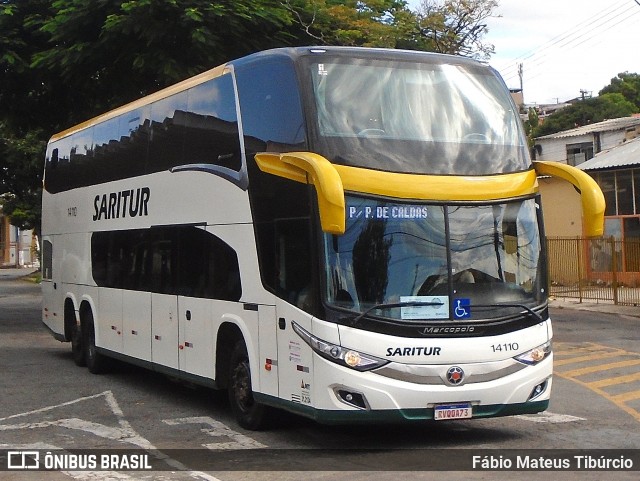 Saritur - Santa Rita Transporte Urbano e Rodoviário 14110 na cidade de Três Corações, Minas Gerais, Brasil, por Fábio Mateus Tibúrcio. Número da foto: #12898335.