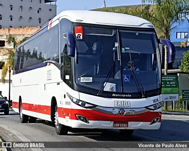 Breda Transportes e Serviços 1414 na cidade de Aparecida, São Paulo, Brasil, por Vicente de Paulo Alves. Número da foto: #12896585.