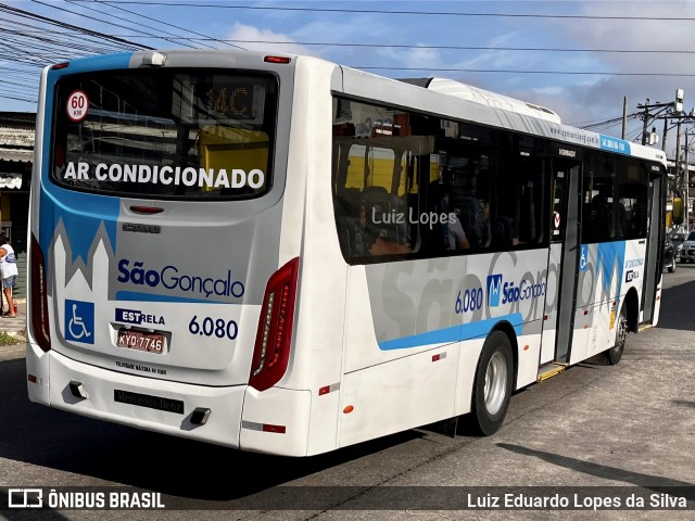Viação Estrela 6.080 na cidade de São Gonçalo, Rio de Janeiro, Brasil, por Luiz Eduardo Lopes da Silva. Número da foto: #12898653.