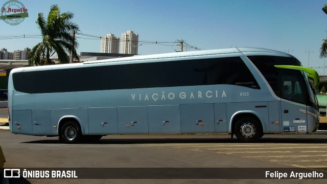 Viação Garcia 8155 na cidade de Londrina, Paraná, Brasil, por Felipe Arguelho. Número da foto: #12896711.