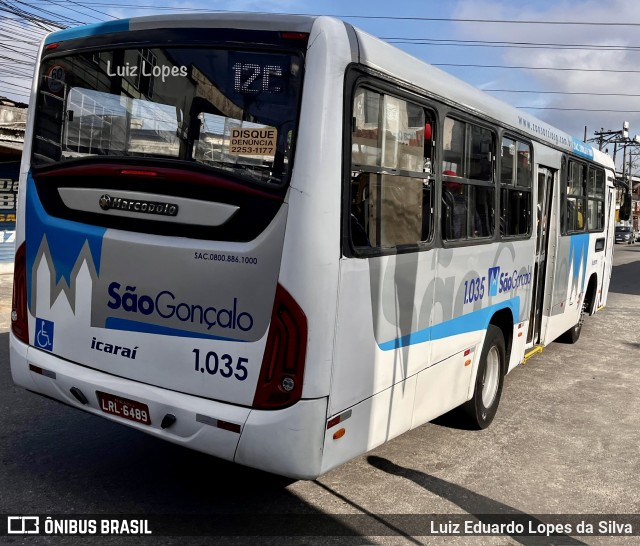 Icaraí Auto Transportes 1.035 na cidade de São Gonçalo, Rio de Janeiro, Brasil, por Luiz Eduardo Lopes da Silva. Número da foto: #12898650.