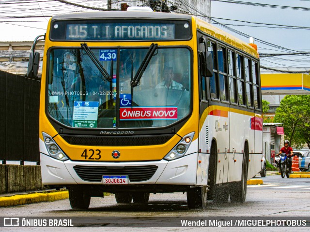 Empresa Metropolitana 423 na cidade de Recife, Pernambuco, Brasil, por Wendel Miguel /MIGUELPHOTOBUS. Número da foto: #12896480.
