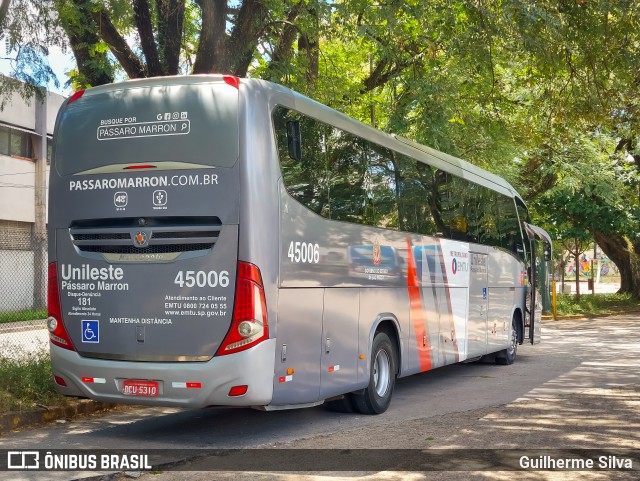 Empresa de Ônibus Pássaro Marron 45006 na cidade de São Paulo, São Paulo, Brasil, por Guilherme Silva. Número da foto: #12898478.