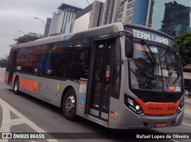 TRANSPPASS - Transporte de Passageiros 8 0507 na cidade de São Paulo, São Paulo, Brasil, por Rafael Lopes de Oliveira. Número da foto: #12897314.