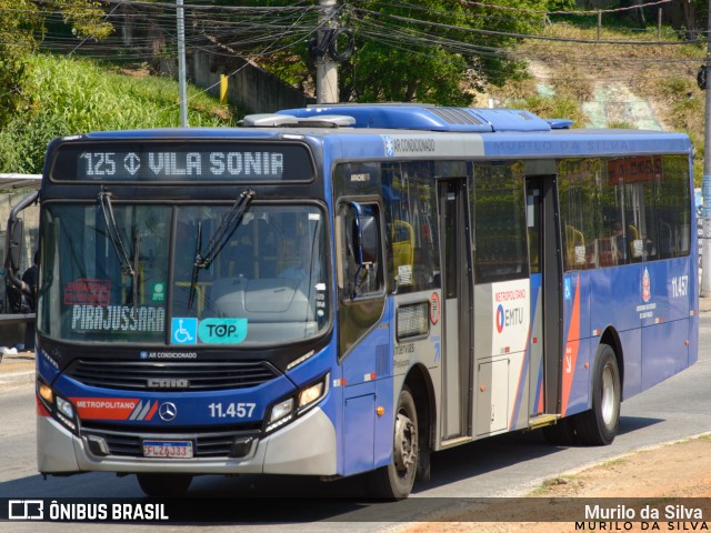 Viação Pirajuçara 11.457 na cidade de São Paulo, São Paulo, Brasil, por Murilo da Silva. Número da foto: #12896463.